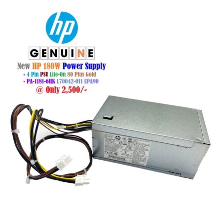 HP 4 Pin 180W PSU for HP Pro 280 G4, 280 G8, 280 G9 Tower Power Supply Unit Lite-On 80 Plus Gold, PA-1181-6HK, L70042-011, EPA90